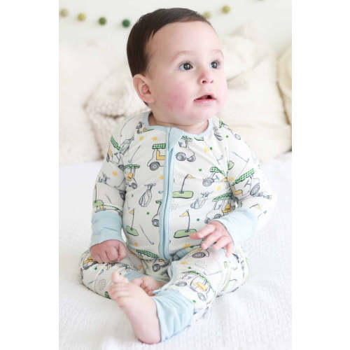 Country Club Cuties Convertible Zip Romper | Blue