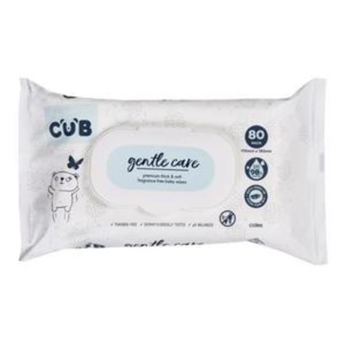 CUB Gentle Care Premium Thick & Soft Fragrance Free Baby Wipes | 80 pack