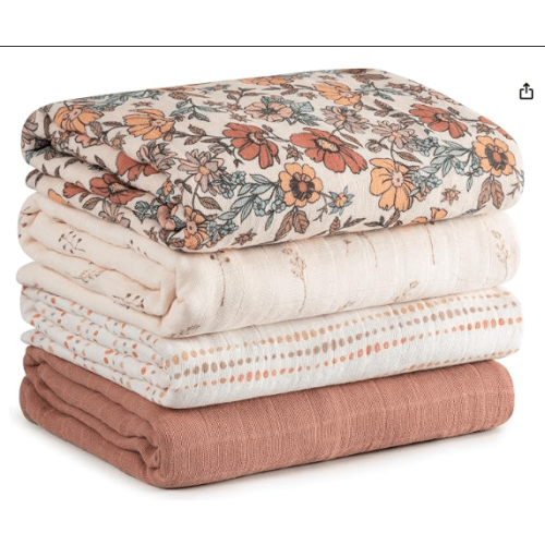CIVARUA KIDS Muslin Swaddle Blankets for Newborn, Cotton Receiving Blanket