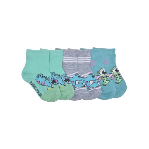 Monsters Inc. Unisex Toddler Ankle Easter Socks, 3-pack, Sizes 12M-5T
