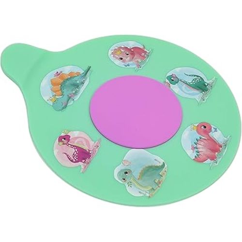 WSZCML Bathtub Drain Stopper, Silicone Tub Stopper Plug, Universal Bath Drain Cover, Beautiful Coral Reef Illustration, Kids Tots Babies Gift (Green Dinosaur)