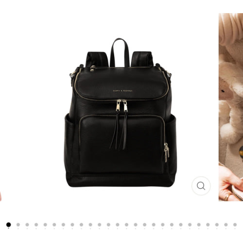 Lullaby Diaper Backpack Black | Poppy and Peonies – www.poppyandpeonies-us.com