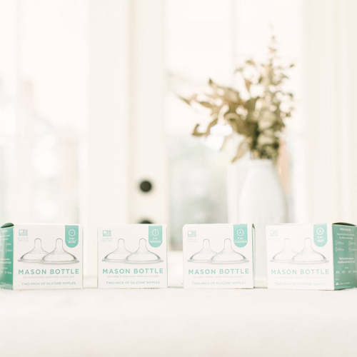 Silicone Nipples | Glass Baby Bottles | Mason Bottle