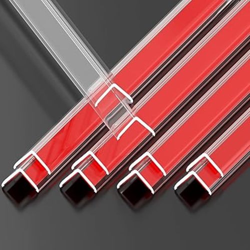 Clear Self-Adhesive Mini Wall Corner Protectors, Cute Corner Guards & Edge Protector for Wall Door Frame Cabinet Baseboard & Door, Table, Stair, Easy to Cut (5/8" Thick, 24" Length - 10Pack)