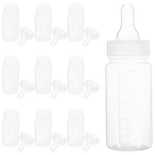 WHAMVOX 10pcs 100ml Disposable Baby Bottles With Scale For Newborns Feeding Clear Milk Bottle Ideal For Travel Breastmilk Storage And Feeding