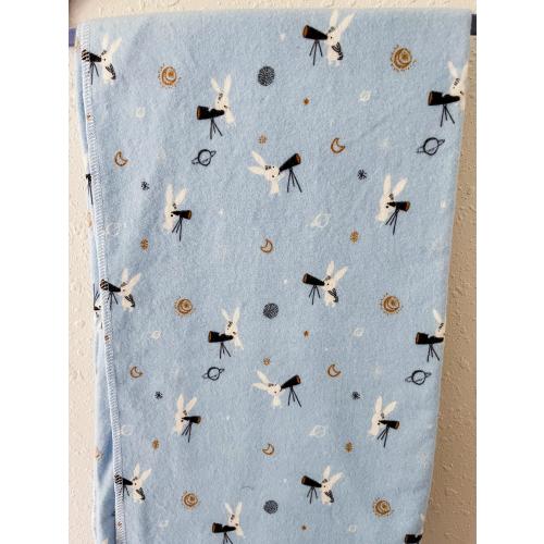 Flannel Receiving Blanket: Stargazing Print Baby Swaddle