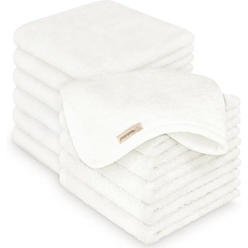 12-Pack Baby Washcloths, Soft Absorbent Washcloths for Face, Body (White)