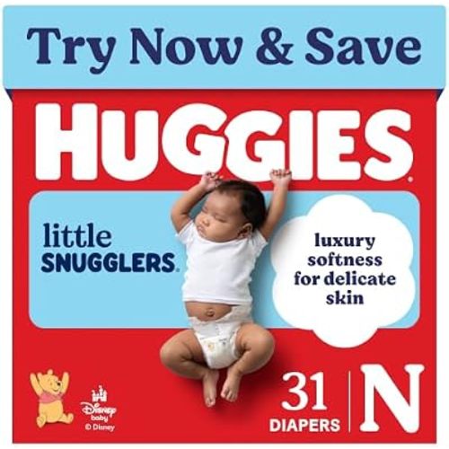 Huggies Little Snugglers Newborn Diapers, 31 Count