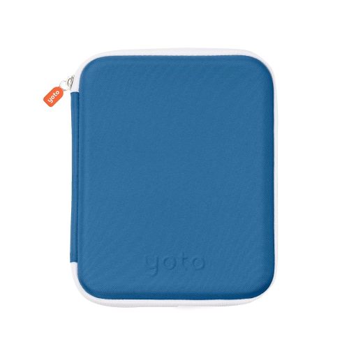 YOTO Card Case in Blue Bird – Kids Accessory, Soft Portable Folder with Zipper & 64 Pockets for Player & Mini Audiobook Cards, Binder Sleeve Holder for Travel