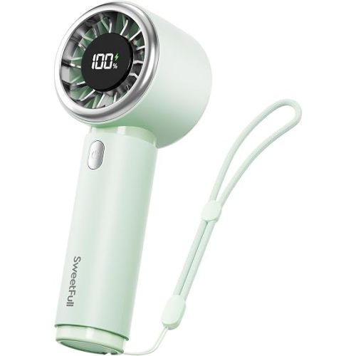 SWEETFULL Portable Handheld Fan, Mini Rechargeable Personal Hand Fan