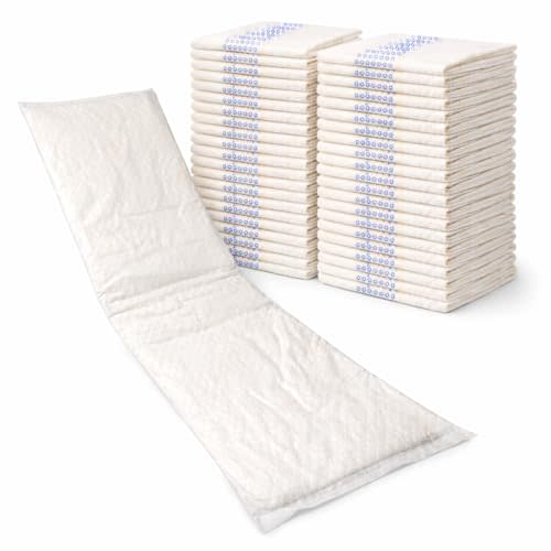 Vakly Postpartum Pads 6" x 17" (40 Pack) – Large Super Absorbent Maternity Pad Liners for Overnight Leak Protection, Incontinence Booster Pads with Adhesive