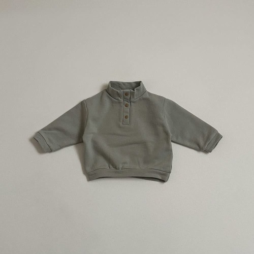 Toddler S25 Mock Neck Snap Button Sweatshirt (10m-4y) - 3 Colors | AT NOON STORE
