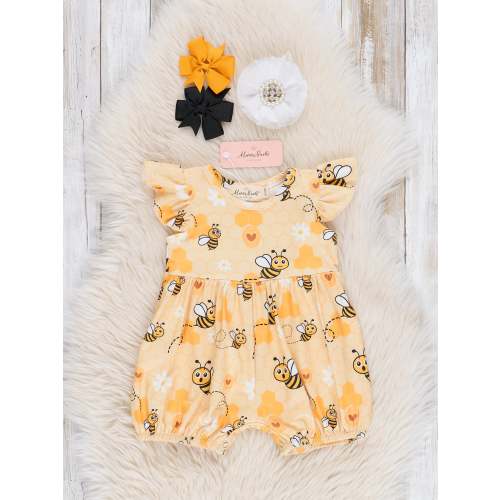 Busy Bees Ruffle Romper