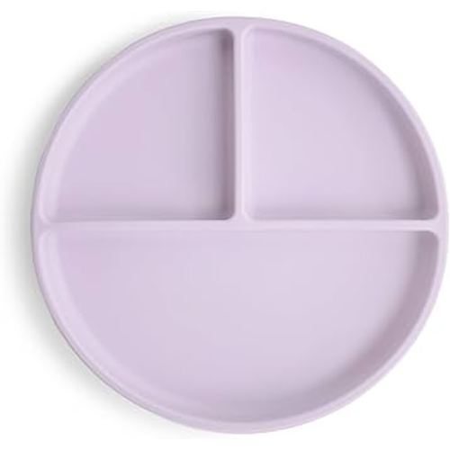 Mushie Silicone Suction Plate | BPA-Free Non-Slip Design (Cambridge Blue) : Baby