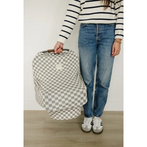 Light Green Checkered Bamboo Multi-Use Cover