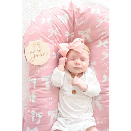 Bow Personalized Baby Name Swaddle Blanket | Caden Lane