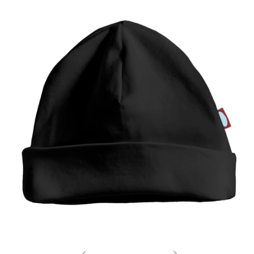 Super-Soft Organic Cotton Baby Rib Beanie Hat| Black - City Threads USA