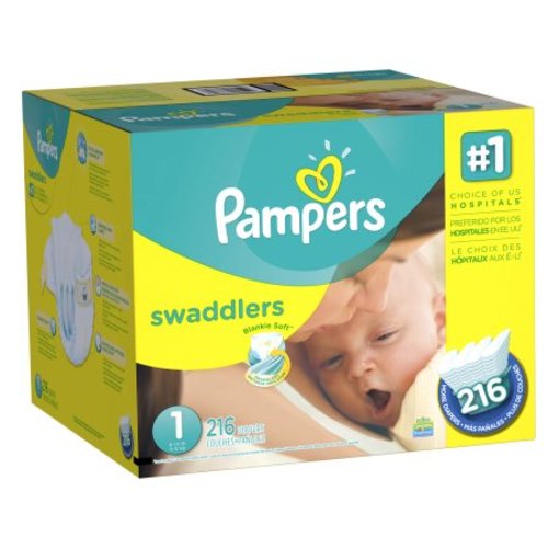Pampers Swaddlers Diapers (Choose Size and Count)Pampers Swaddlers Diapers (Choose Size and Count) - Size 1 - 216
