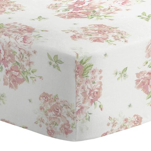 Nojo® Kimberly Grant Shabby Chic Floral Crib Sheet in Pink