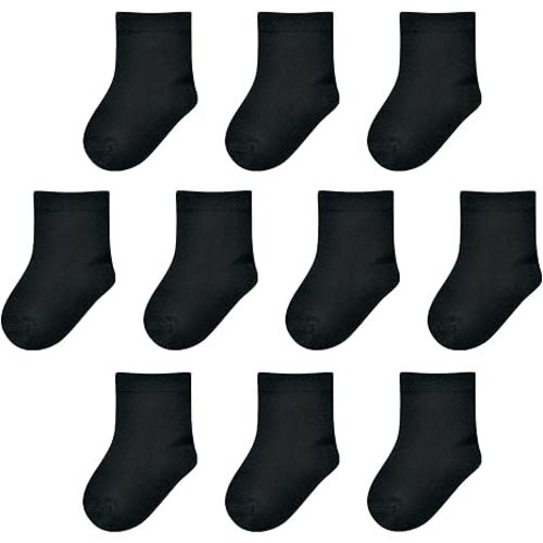 Baby Socks Infant White Crew Socks Baby Girls Soft Newborn Dress Sock Boys Baptism 0-12 Months 10 Pack