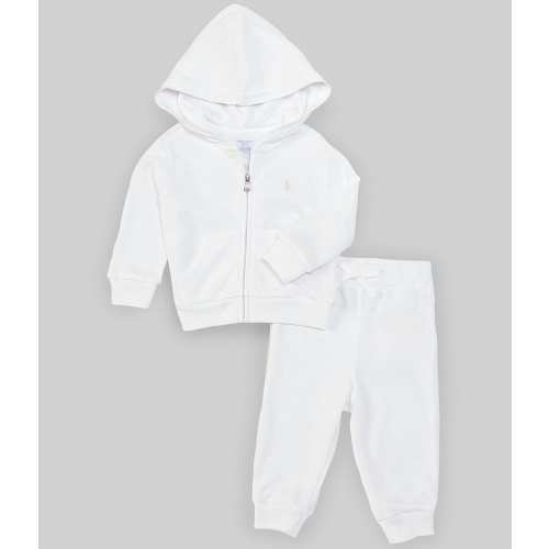Ralph Lauren Baby Girls Athletic Terry Fleece Hoodie & Pant Set