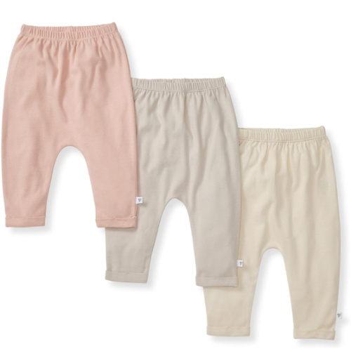 Burt's Bees Baby Unisex Knit Jogger Pants, 3-Pack Baby Sweatpants, 100% Organic Cotton Infant Bottoms