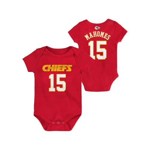 Kansas City Chiefs Patrick Mahomes Baby Mainliner NN Red One Piece - 133414121