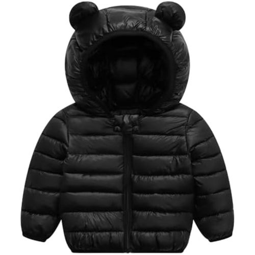 Baby Hooded Zip-Up Winter Coats Light Puffer Down Jacket for Baby Boys Girls Kids Toddler Infants Outerwear