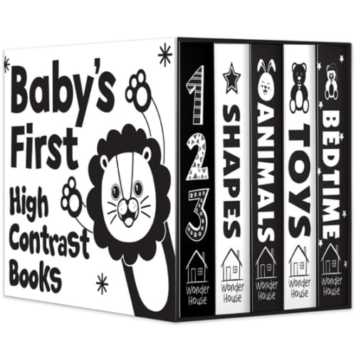 Baby’s First High-Contrast Books Boxed Set [Box Set of 5] - Age Group: 0+ / Black and White Tummy Time Books /Illustrated Board Book for Kids/Toddlers / (High Contrast Board Books)