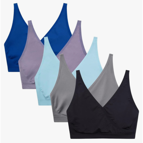 Suekaphin 5pack Nursing Bra Maternity Bra Breastfeeding Sleeping/Sleep Bra Pregnancy Women's Seamless Bralette Wirefree