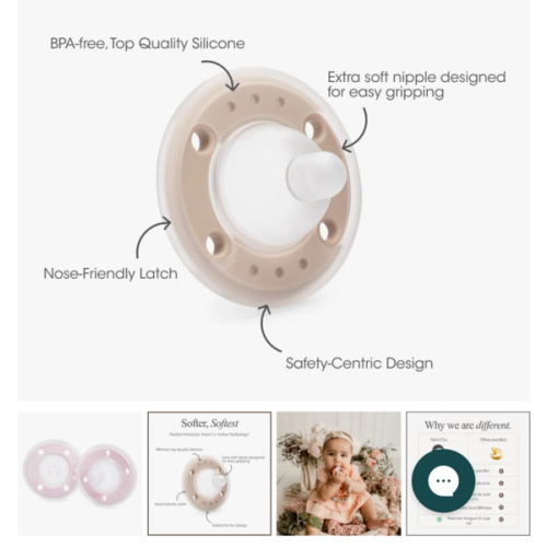 Ninni Pacifier Petal Pink 2 Pack