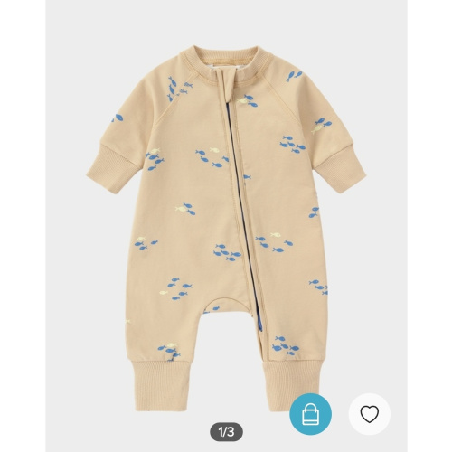 Terry Relaxed Zip Suit. School of Fish