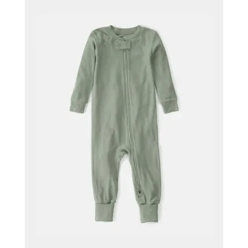 Baby PurelySoft 2-Way Zip 1-Piece Pajama - Green | Carter's