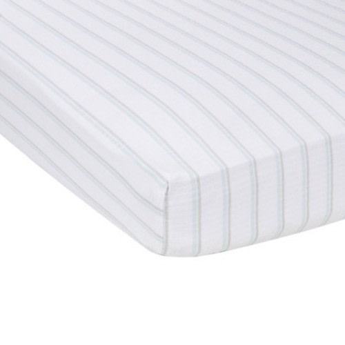 MiracleWare Muslin Crib Sheet - Blue Stripe