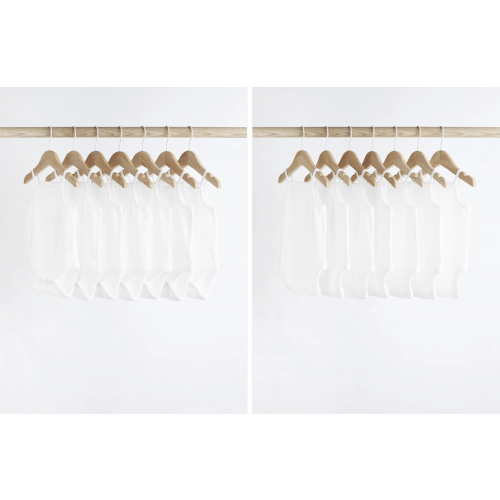 Buy White 7 Pack Baby Strappy Bodysuits from Next USA