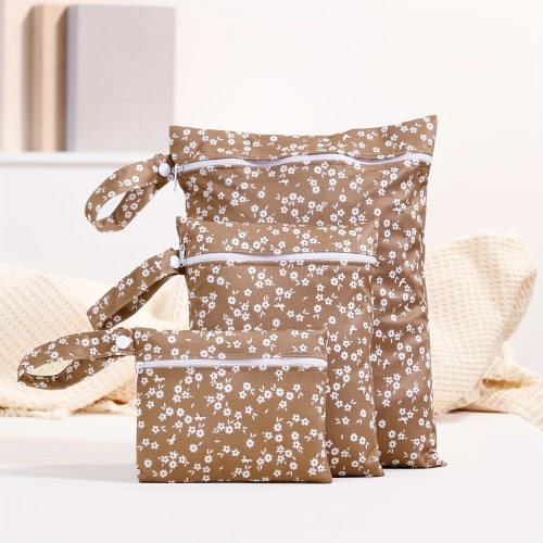 3pcs wet bag portable diaper bag storage bag breast pad pool - Temu
