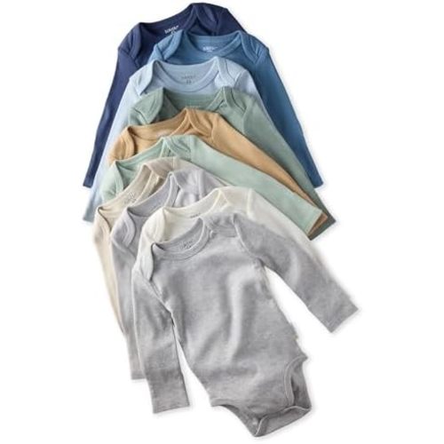 unisex-baby Blake 10-pack Long Sleeve Bodysuits​ 100% Organic Cotton Baby Boy & Girls