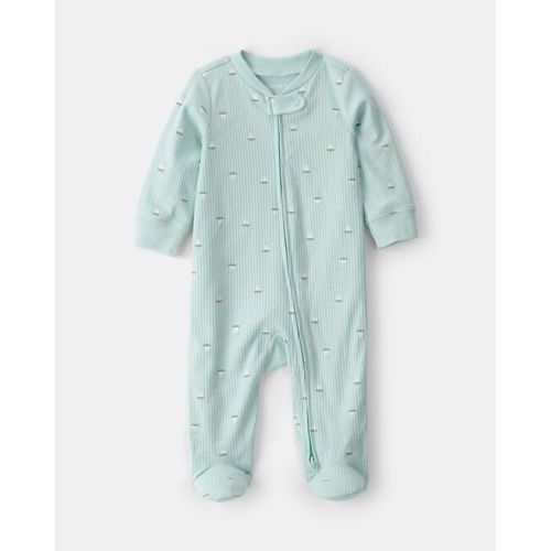 Baby Sailboat 2-Way Zip Sleep & Play Pajama - Green | Carter's