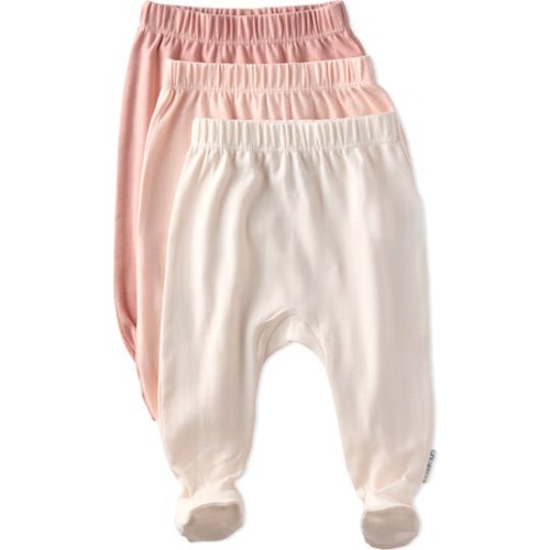Fallon Footed Organic Cotton Assorted 3-Pack Pants, Newborn