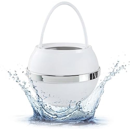 Crystal Quest Bath Ball Water Filter for Bathtub - 3-Stage Filtration, Removes Chlorine, Chloramine & Byproducts, 2,500 Gallons, BPA Free, pH Balanced Water, Fits Most Tubs, Easy Install - White