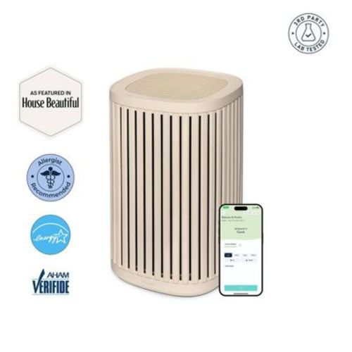Windmill Compact Air Purifier for Home 3-in-1 Filtration Ultra-Quiet True HEPA Medical Grade Covers Up To 975 sq ft Sand