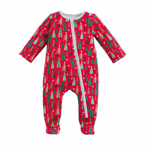 Zip Footie, Christmas Trees – SpearmintLOVE