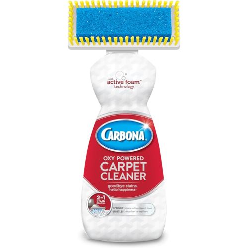 Carbona Carpet Cleaner with Brush | Oxy-Powered Foam for Spot Stain Removal | 13.5 Fl Oz