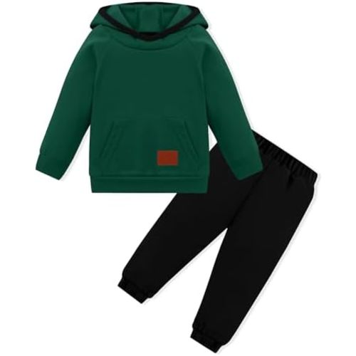 Toddler Boy Clothes Soft Solid Hoodie+Pants 1-6T kids Sweatsuit Baby Boys Outfits 2Pcs Sets