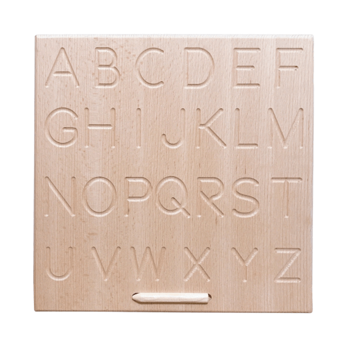 Reversible Alphabet Wooden Tracing Board – ABC Upper & Lowercase Learning Aid
