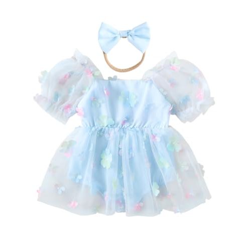Baby Girl Summer Clothes Outfits Flutter Sleeve Denim Heart Romper One Piece Jumpsuit Bodysuit