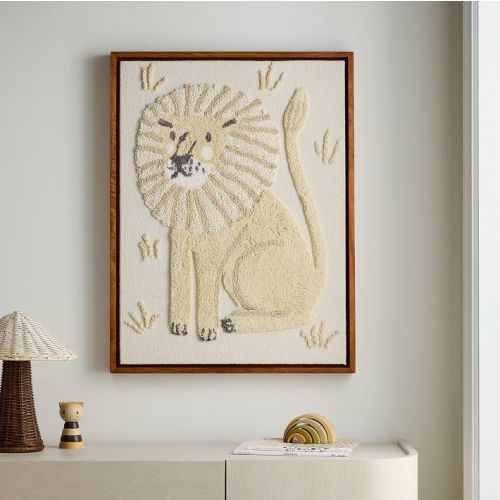 Tufted Lion Wall Art