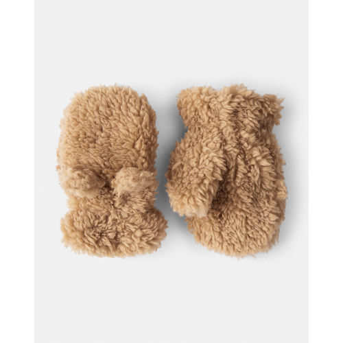 Baby Teddy Fleece Mittens with Bear Ears - Brown - OshKosh B'gosh | Carter's