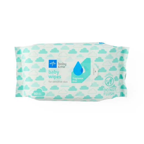 Medline Aloetouch Sensitive Baby Wipes, 80 Wipes per Pack