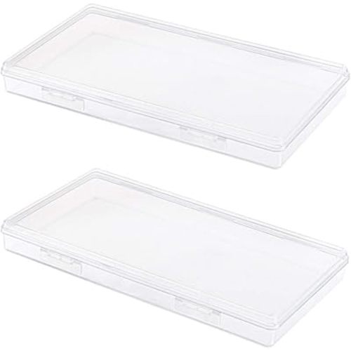 DUOFIRE Small Plastic Box Organizer Box Storage Containers Rectangle 2 Pack